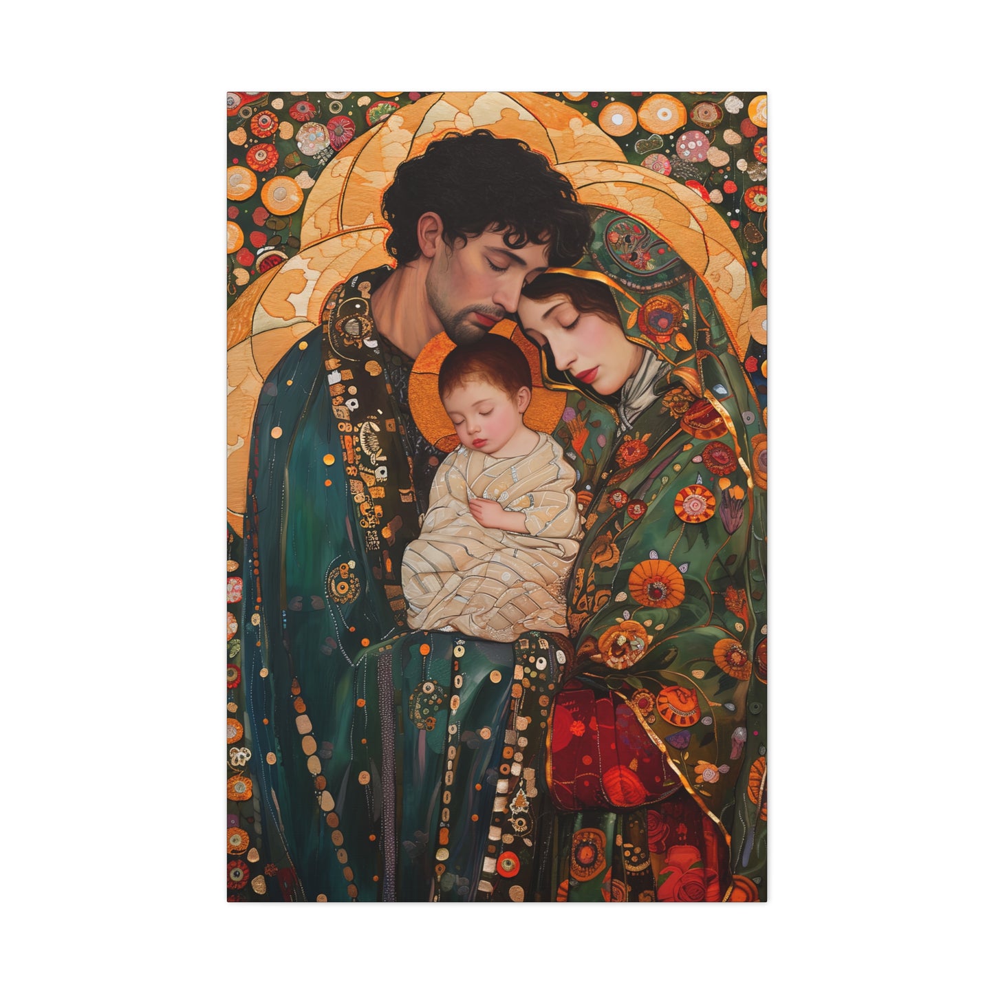 Guiding Light - The Holy Family - Museum Wrapped Canvas - Sanctified Souls Print - Religious Art - Jesus, Mary and Joseph Art