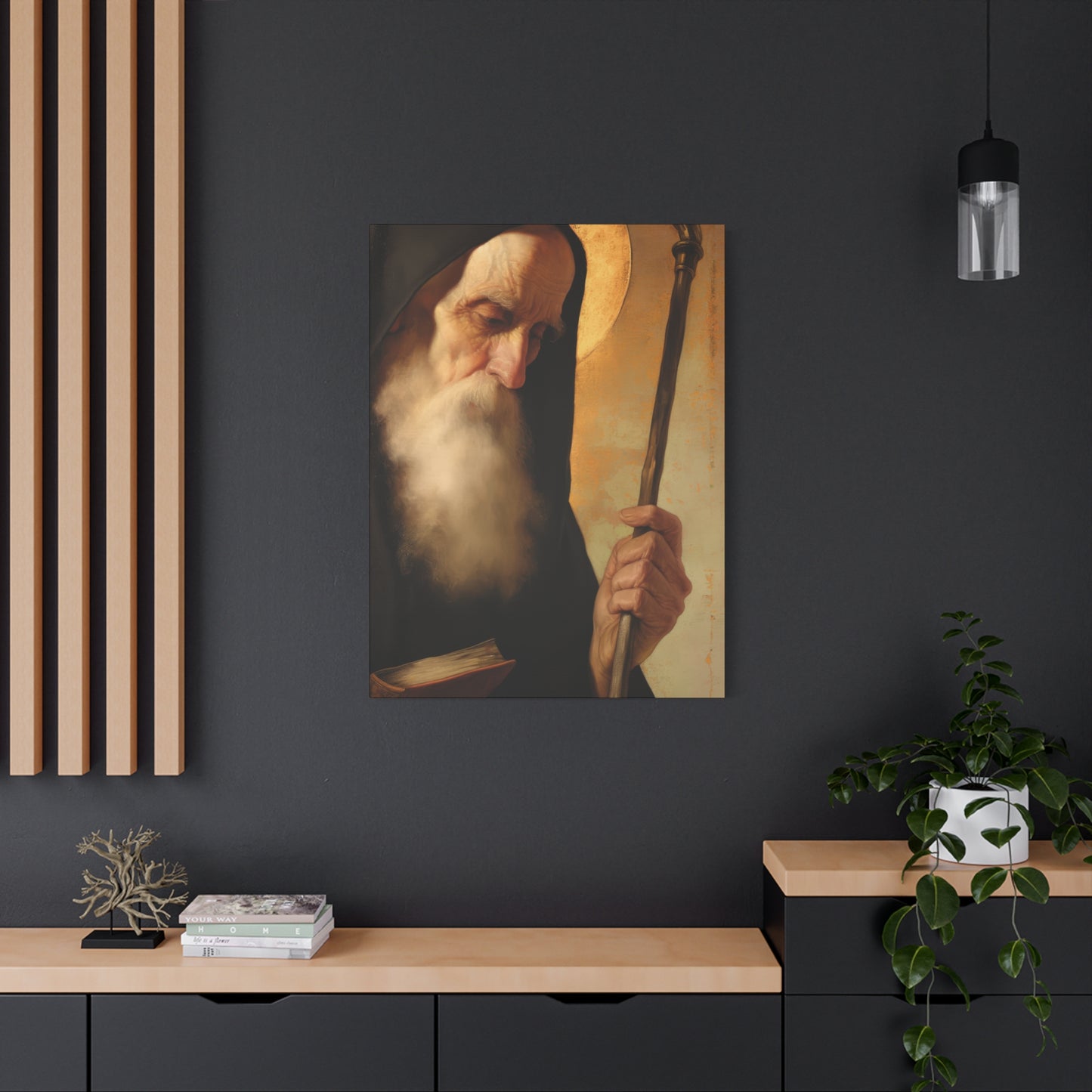 Saint Benedict - Museum Wrapped Canvas - Sanctified Souls Print - Religious Art for your Home