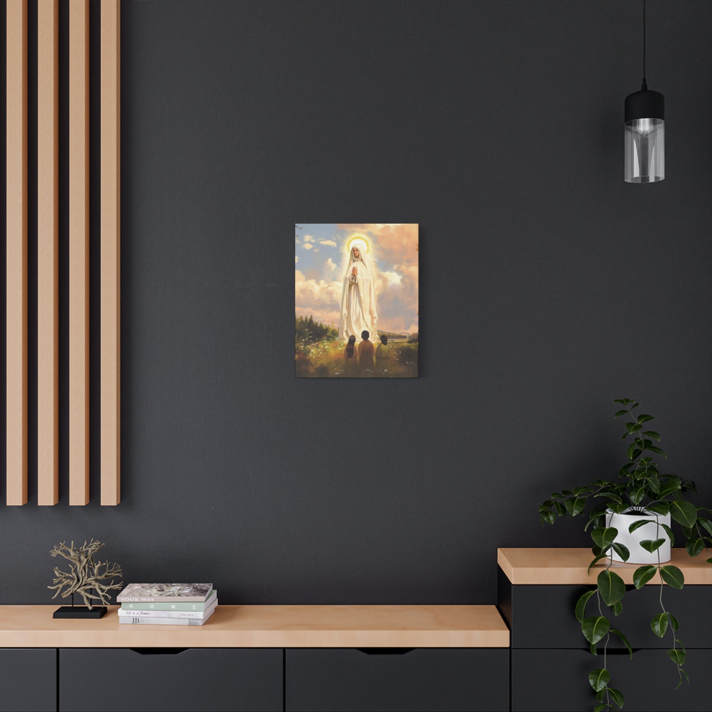 Our Lady of Fátima - Gallery Wrapped Canvas - Print - Religious Art for your Home - Catholic art print - prayer room art