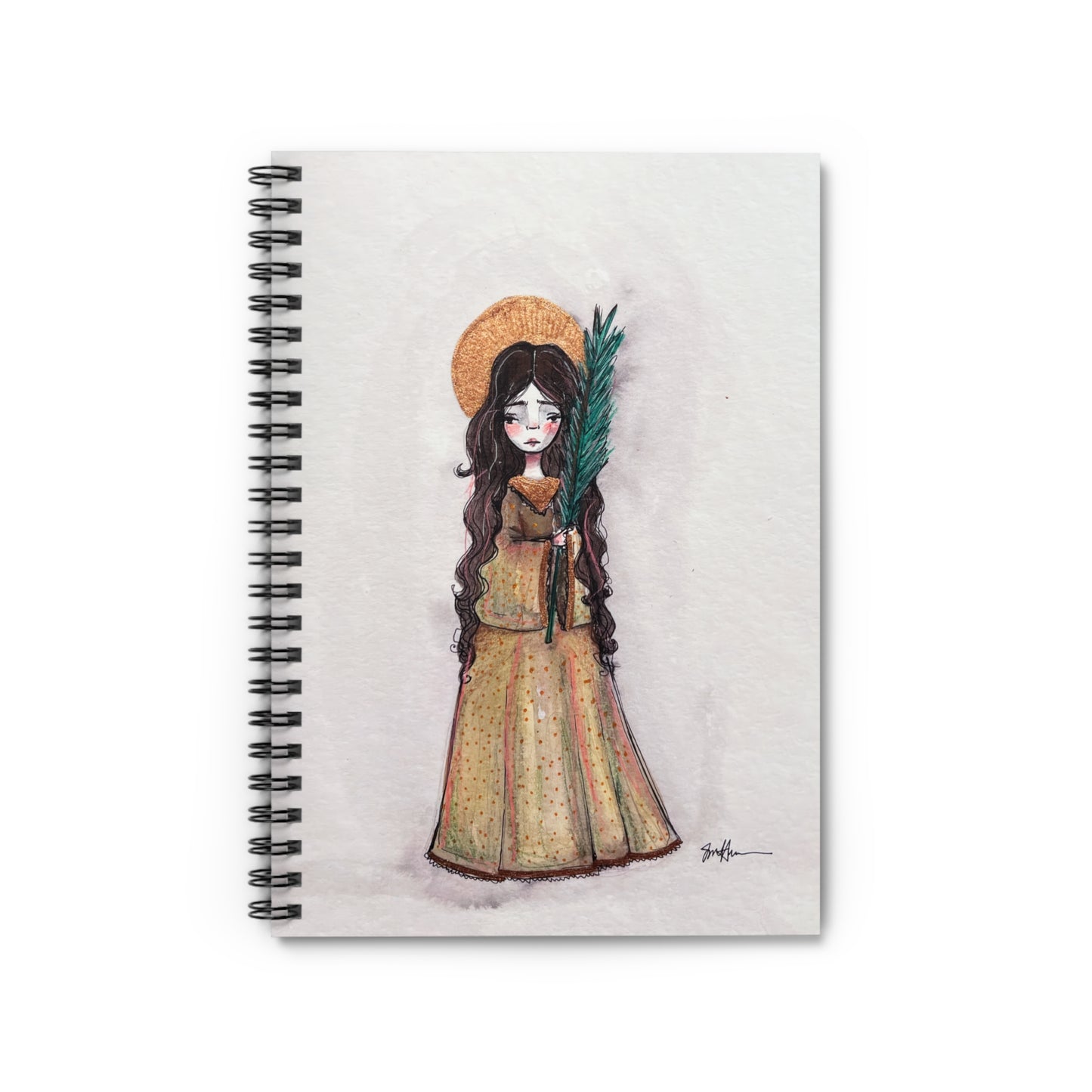 Saint Hope Spiral Notebook - Hand-Drawn Art | Catholic Notebook | Faith Hope and Charity Middle Sister | Christian Prayer Journal