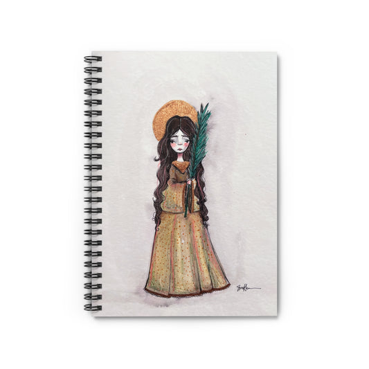 Saint Hope Spiral Notebook - Hand-Drawn Art | Catholic Notebook | Faith Hope and Charity Middle Sister | Christian Prayer Journal