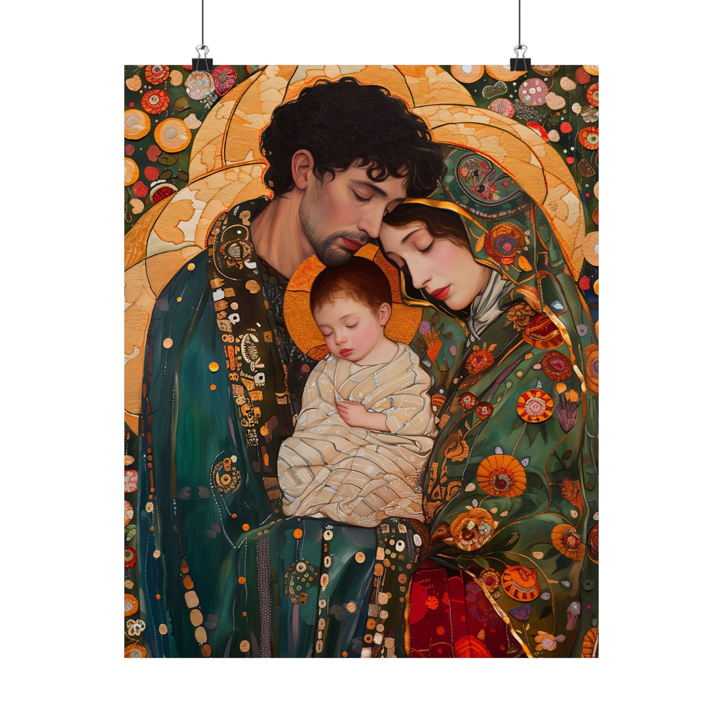 Guiding Light - The Holy Family - Sanctified Souls Print - Multiple Sizes - Premium Matte Vertical Posters - Jesus, Mary, Joseph