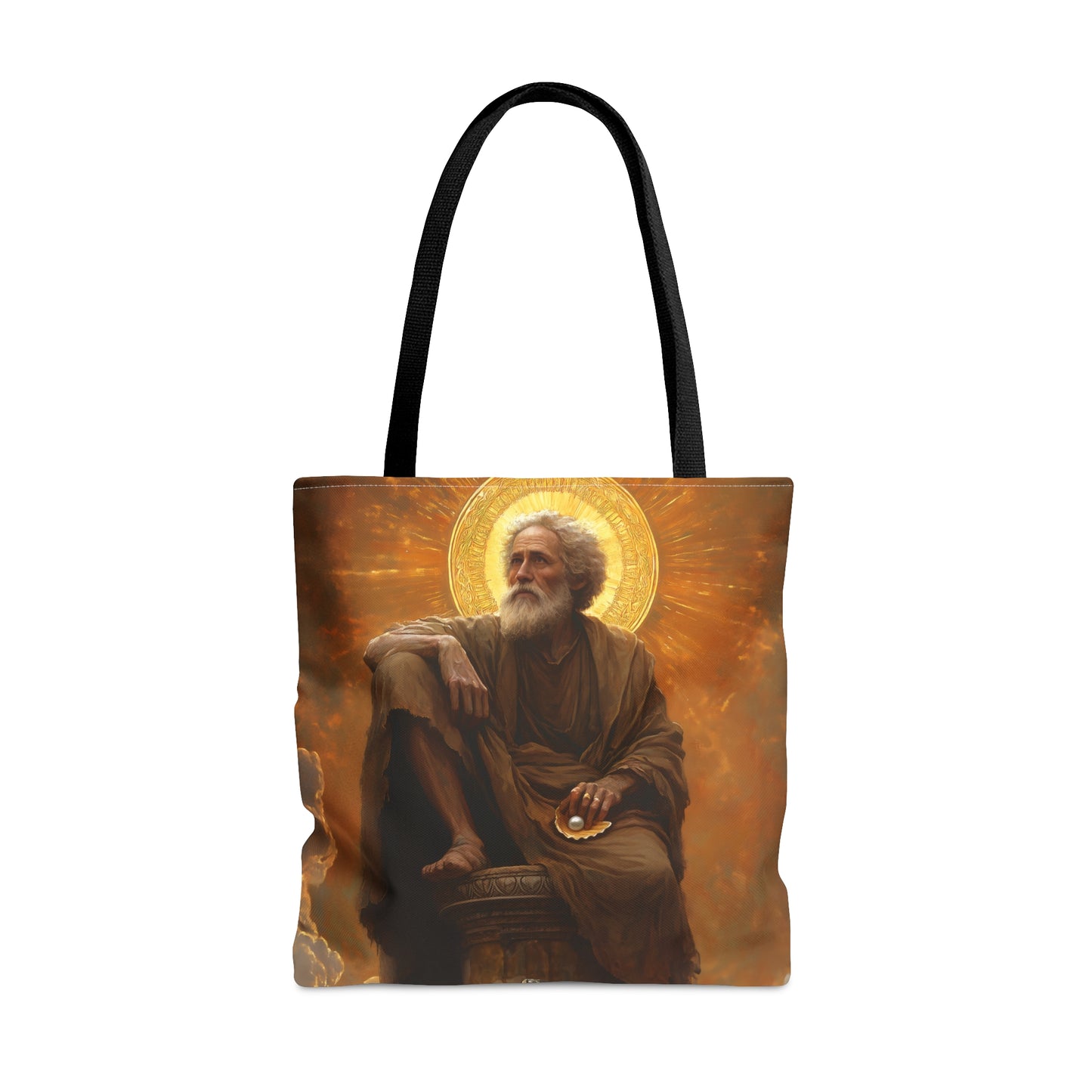 Saint Simeon Stylites Tote Bag - Large Medium Small Faith Art Bag - Catholic Faith Purse - Religious - Prayer Bag - Devotional Purse