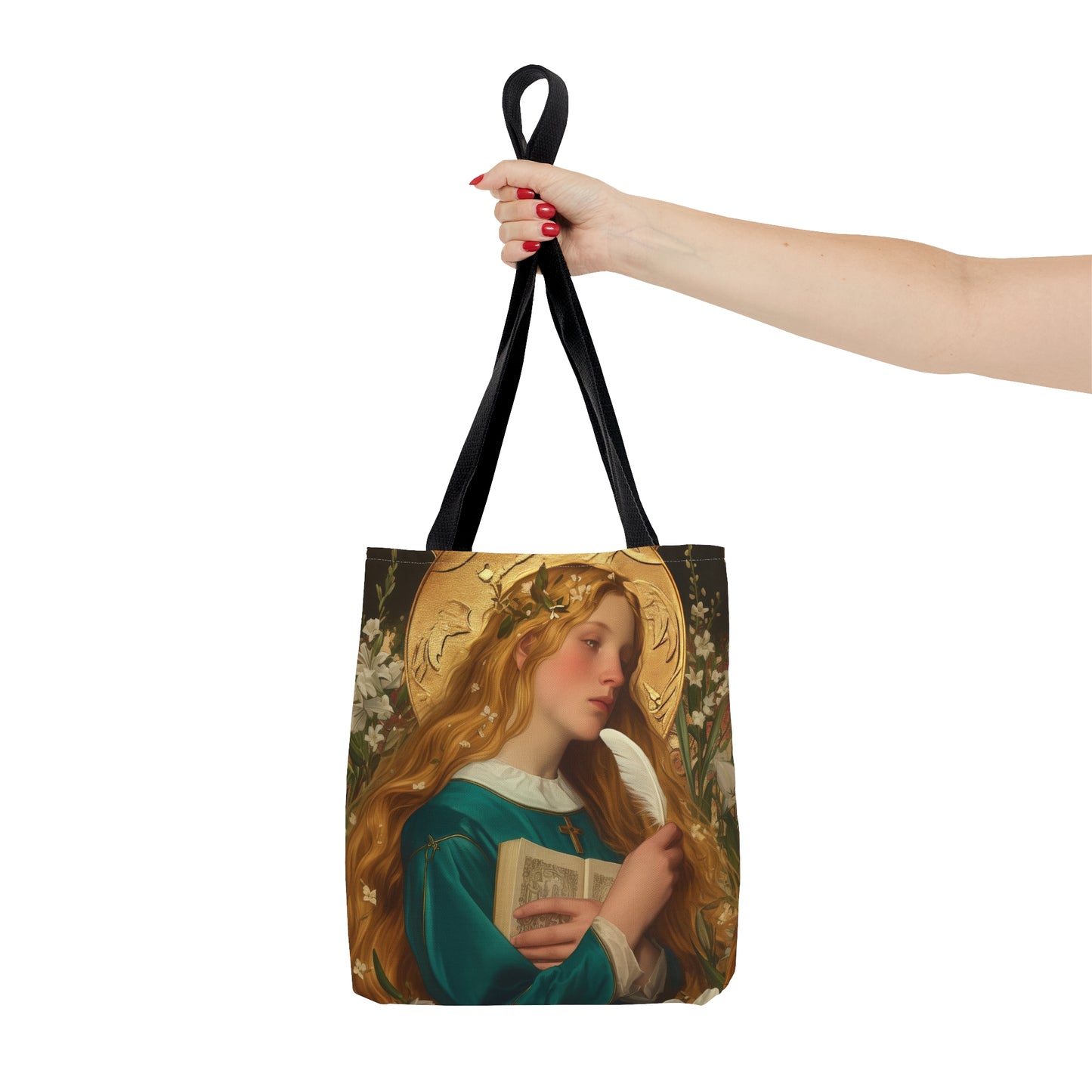 Saint Petronilla Tote Bag - Large Medium Small Faith Art Bag - Catholic Faith Purse - Religious Carry All Reusable Tote Bag