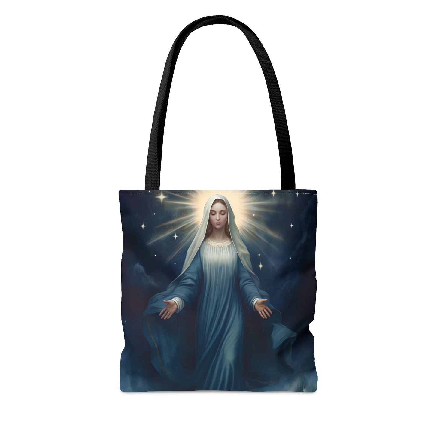 Our Lady Star of the Sea Tote Bag - Large Medium Small Faith Art Bag - Re usable Tote Purse - Double Sided - Catholic Art Bag - Mother Mary