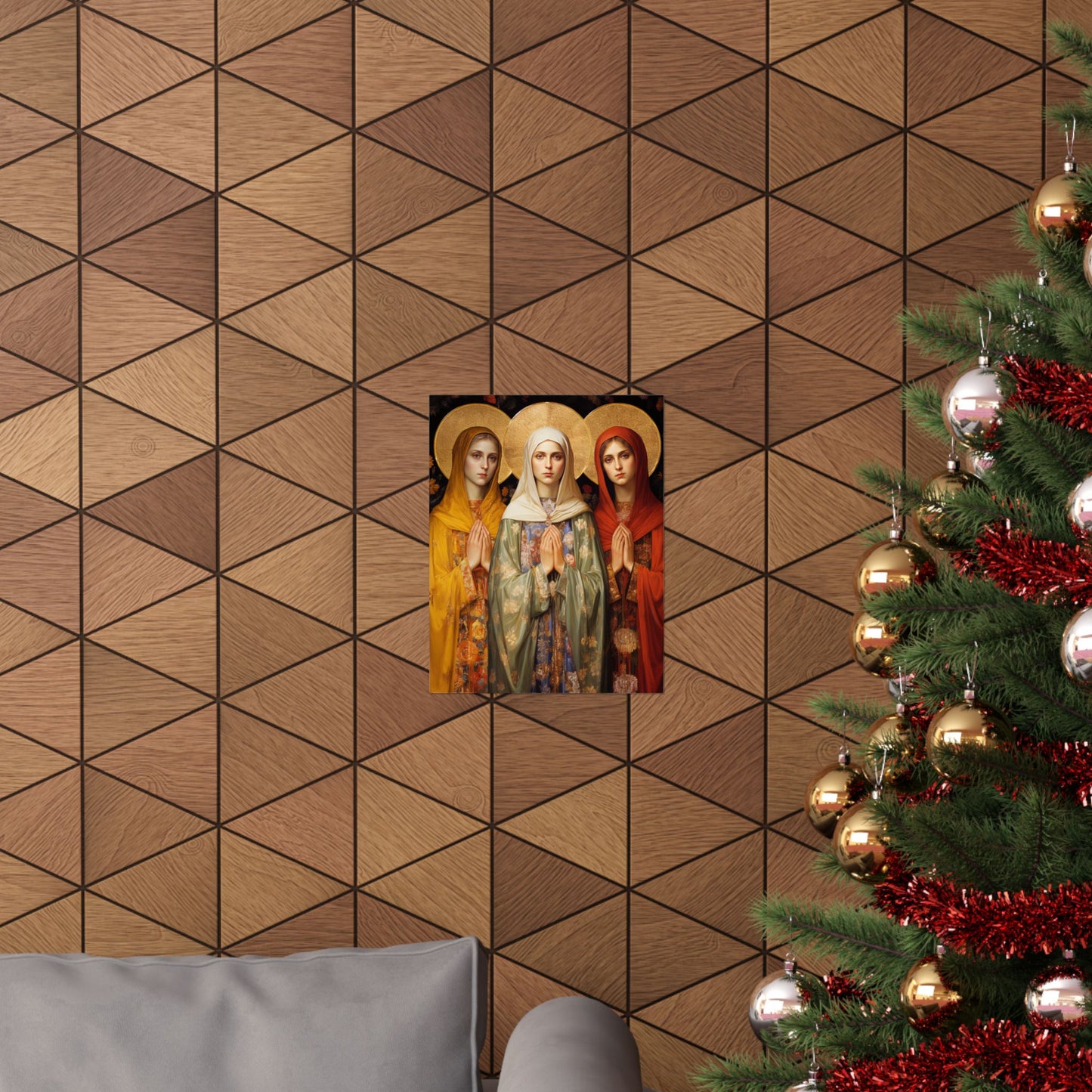 Saints Metrodora, Nymphodora and Menodora - Sanctified Souls Print - Multiple Sizes - Premium Matte Vertical Posters