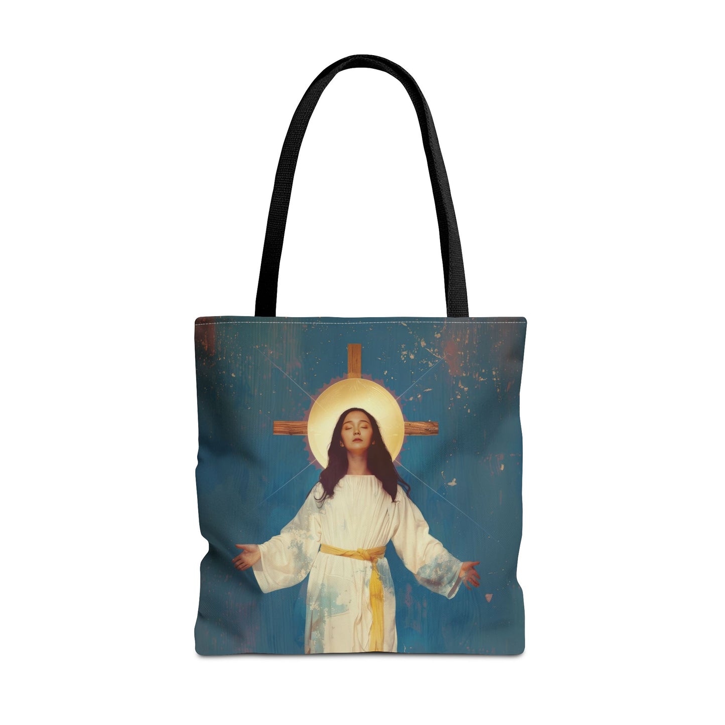 Our Lady of Akita - Mother Mary - Tote Bag - Large Medium Small Faith Art Bag - Re-usable Tote Purse - Double Sided