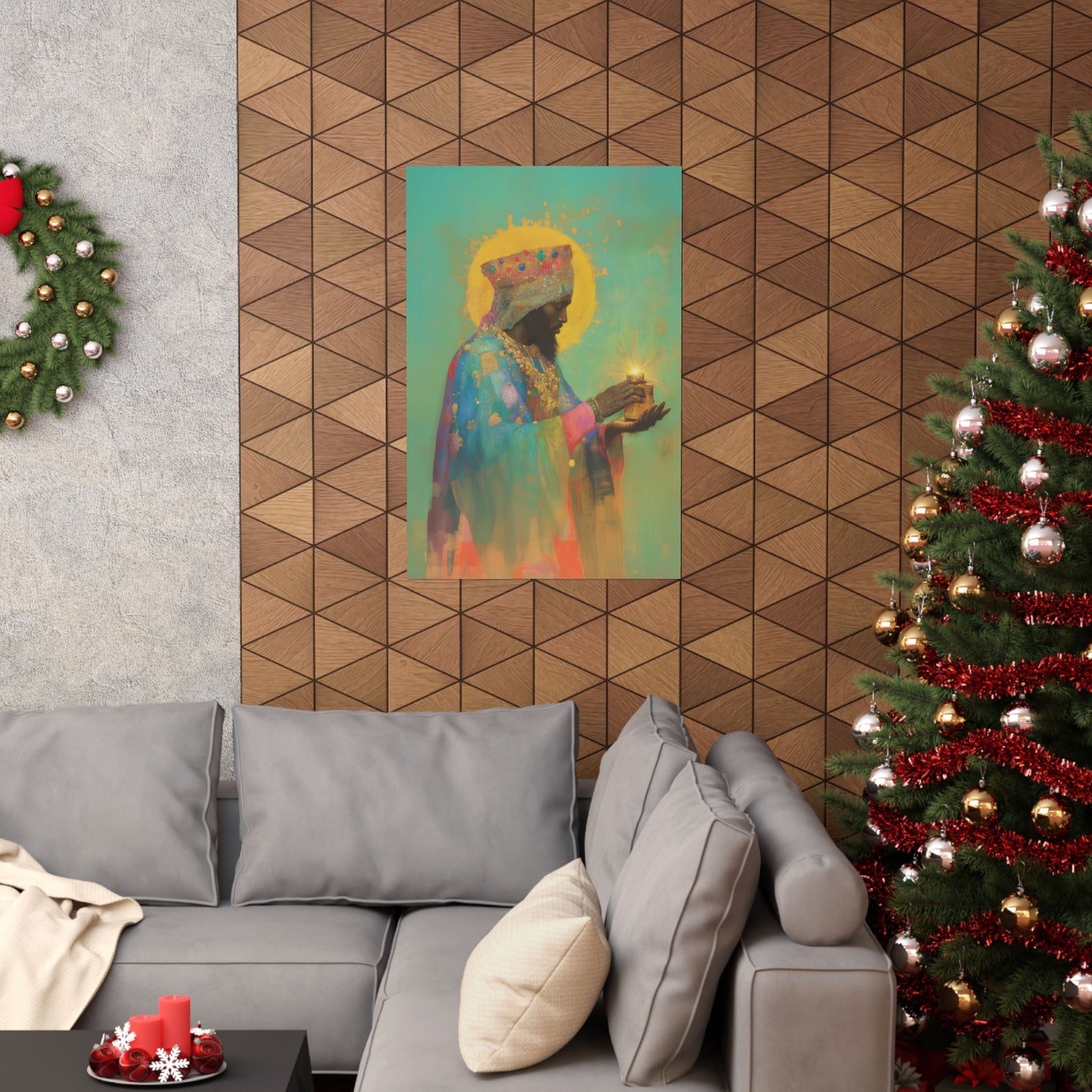 Balthazar and the Gift of Foretold Sorrow - 3 Wise Men - Sanctified Souls Print - Multiple Sizes - Premium Matte Vertical Posters