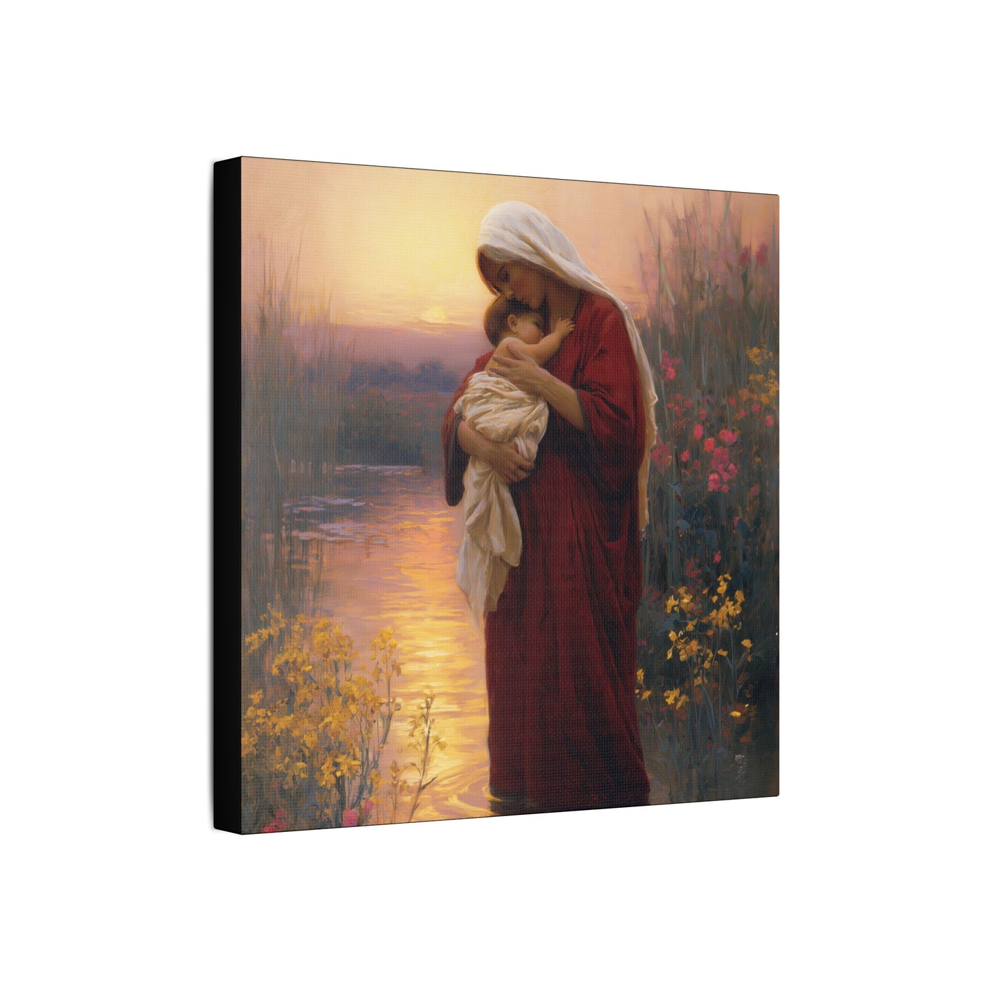 Saint Elizabeth, Mother to John the Baptist -  Museum Wrapped Canvas Print - Multiple Sizes - Catholic Home art Matte Canvas