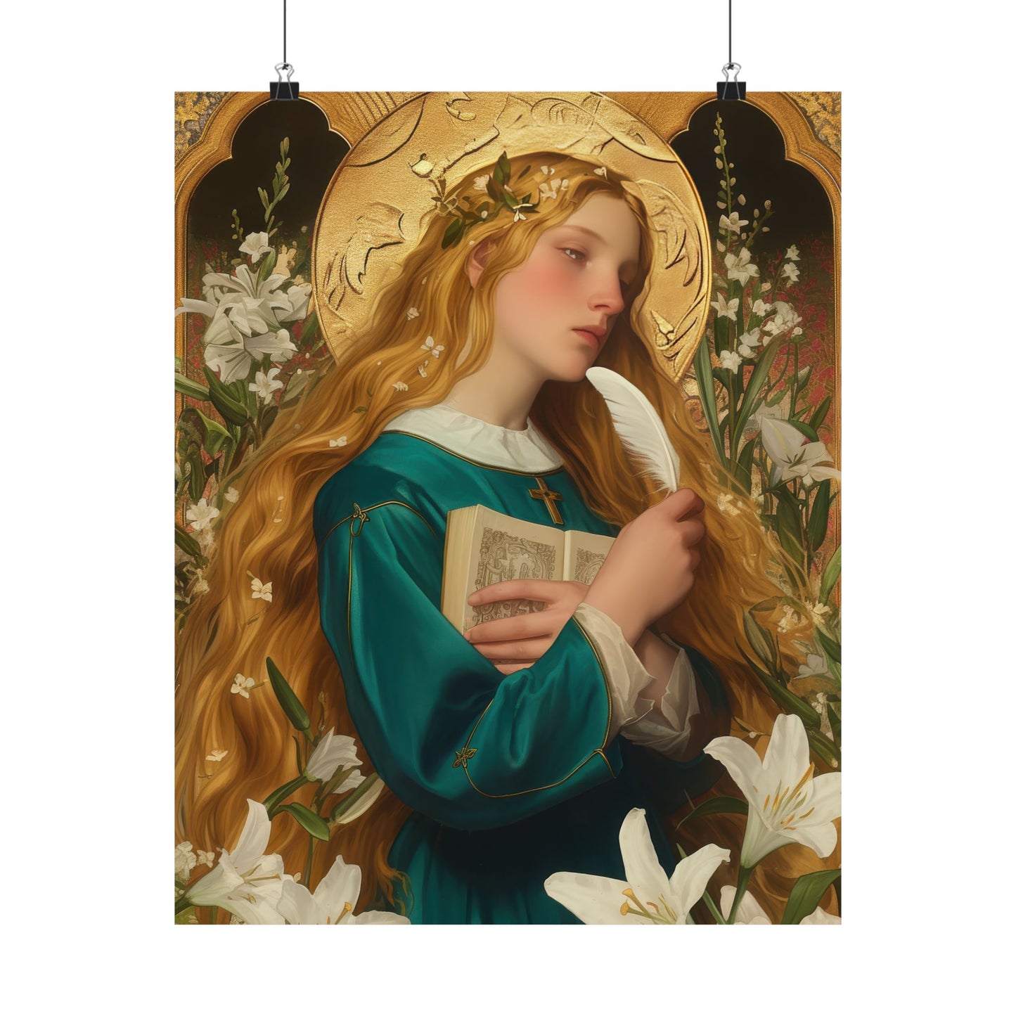 Saint Petronilla Poster Print - Sanctified Souls Print - Multiple Sizes - Premium Posters - Catholic Art for your home