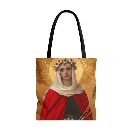 Saint Solange of Bourges Tote Bag - Large Medium Small Faith Art Bag -  Catholic Saint Purse - Carry All Bag - Religious Art Gift