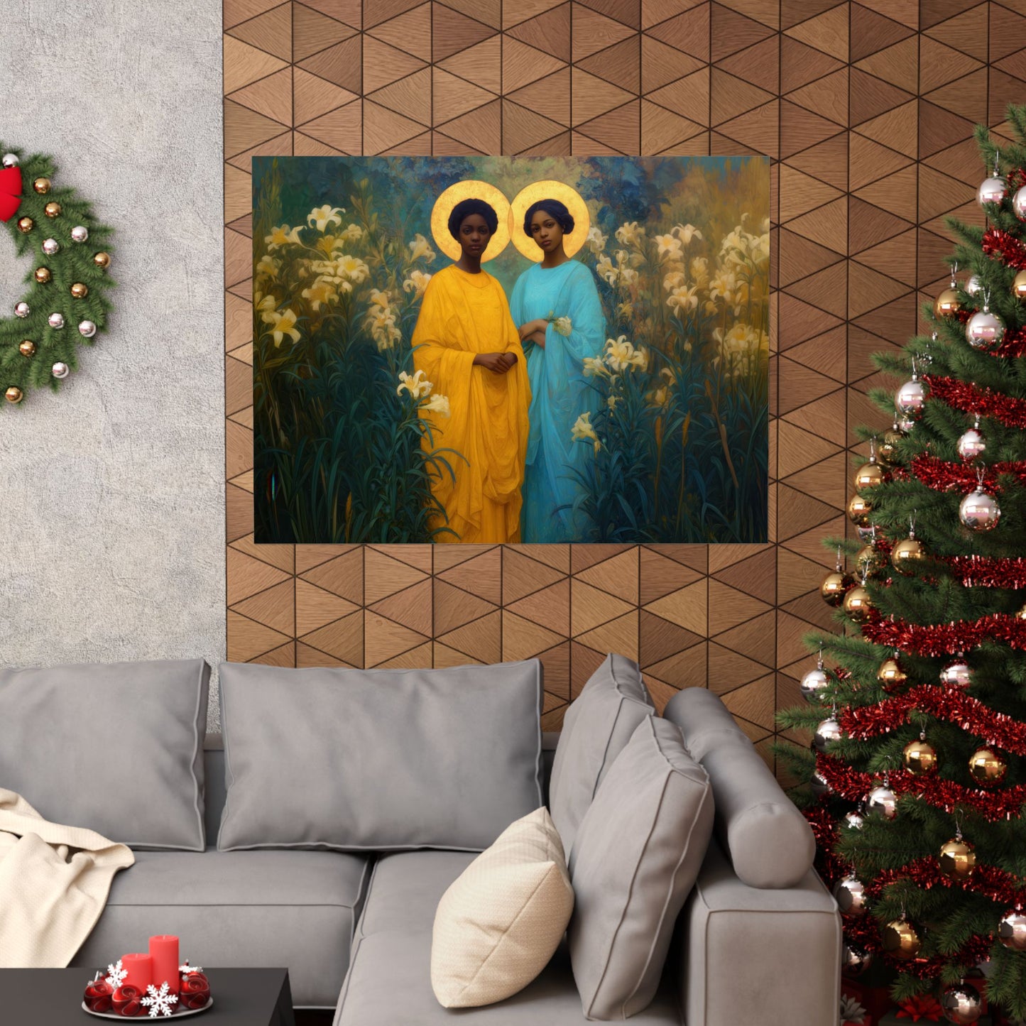 Saint Perpetua and Saint Felicity  - Sanctified Souls Print - Multiple Sizes - Premium Posters - Catholic Art - Christian Home Decor Artwork
