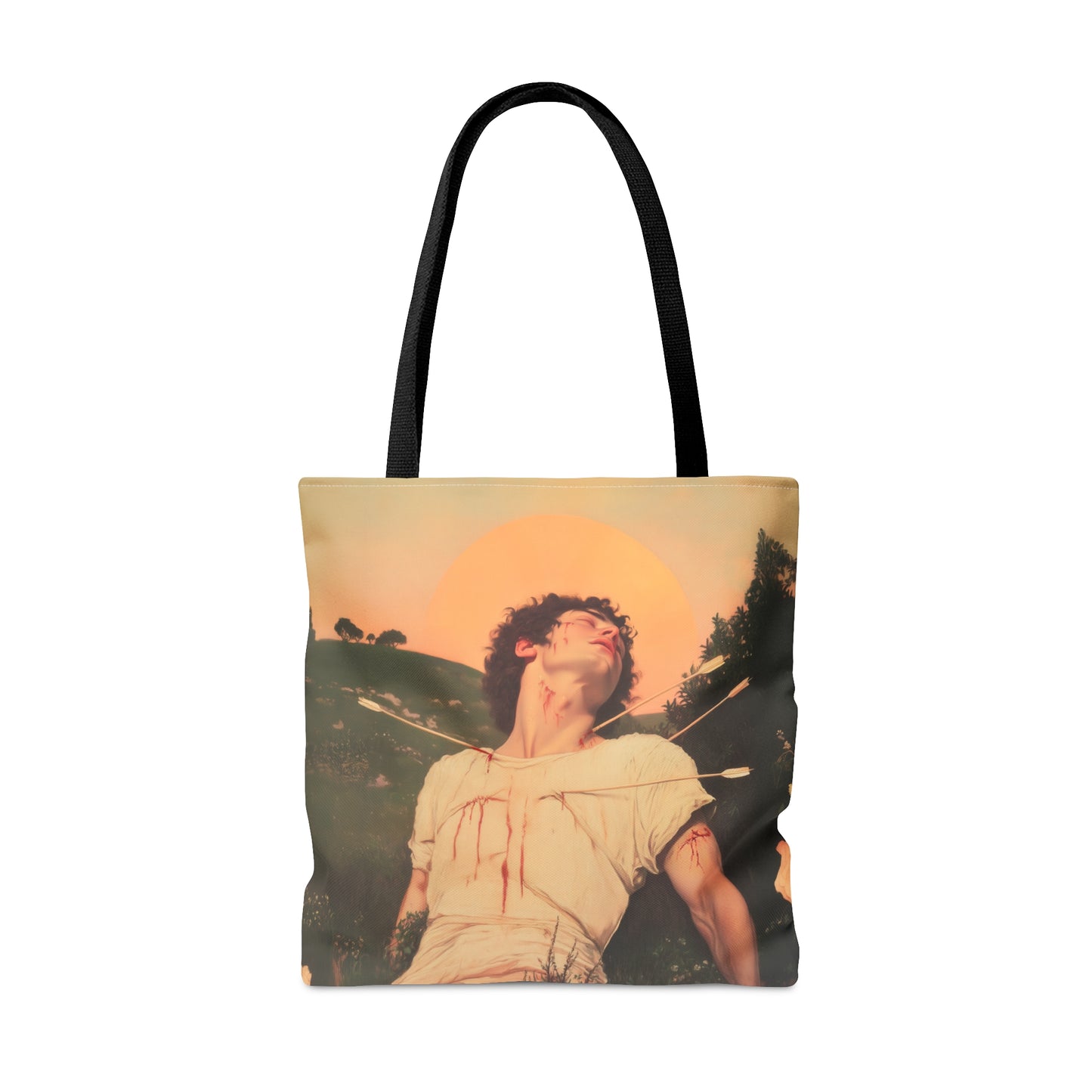 Saint Sebastian - Tote Bag - Large Medium Small Faith Art Bag - Bible Study Faith Purse - Double Sided