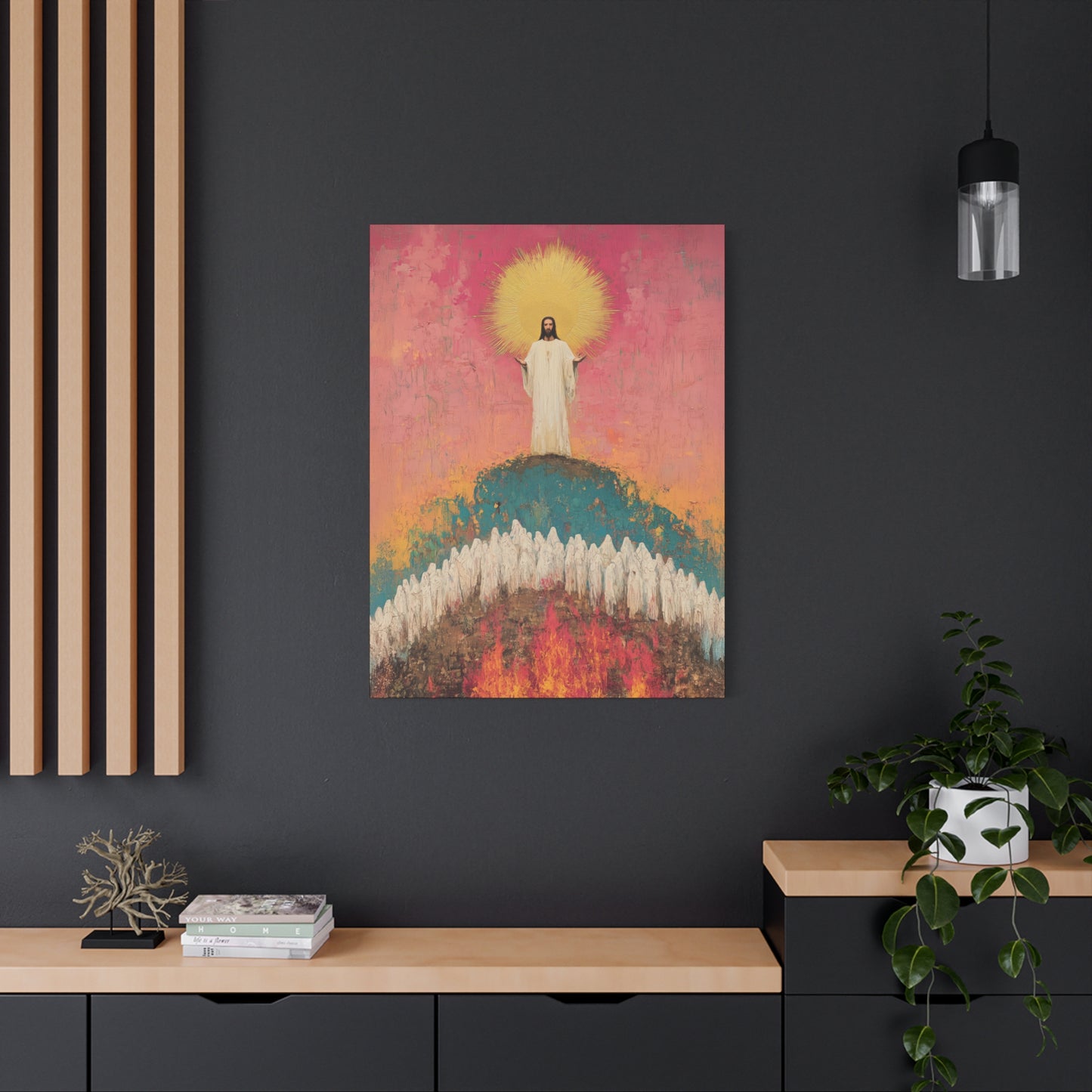 Light Pierced the Abyss  - Museum Wrapped Canvas - Sanctified Souls Print - Religious Art for your Home