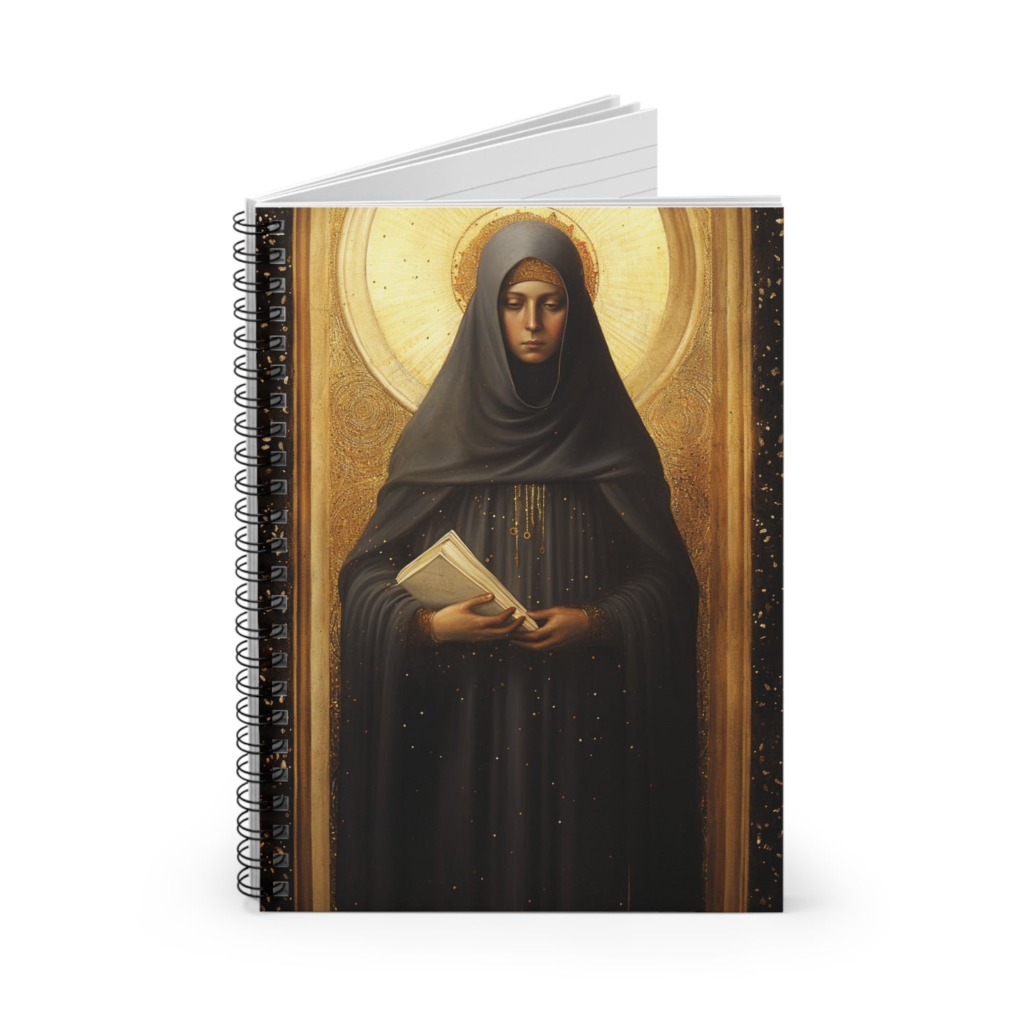 Saint Monica of Hippo -  Journal - Sanctified Souls Art - Religious Based Notebook - Spiral Notebook - Ruled Line