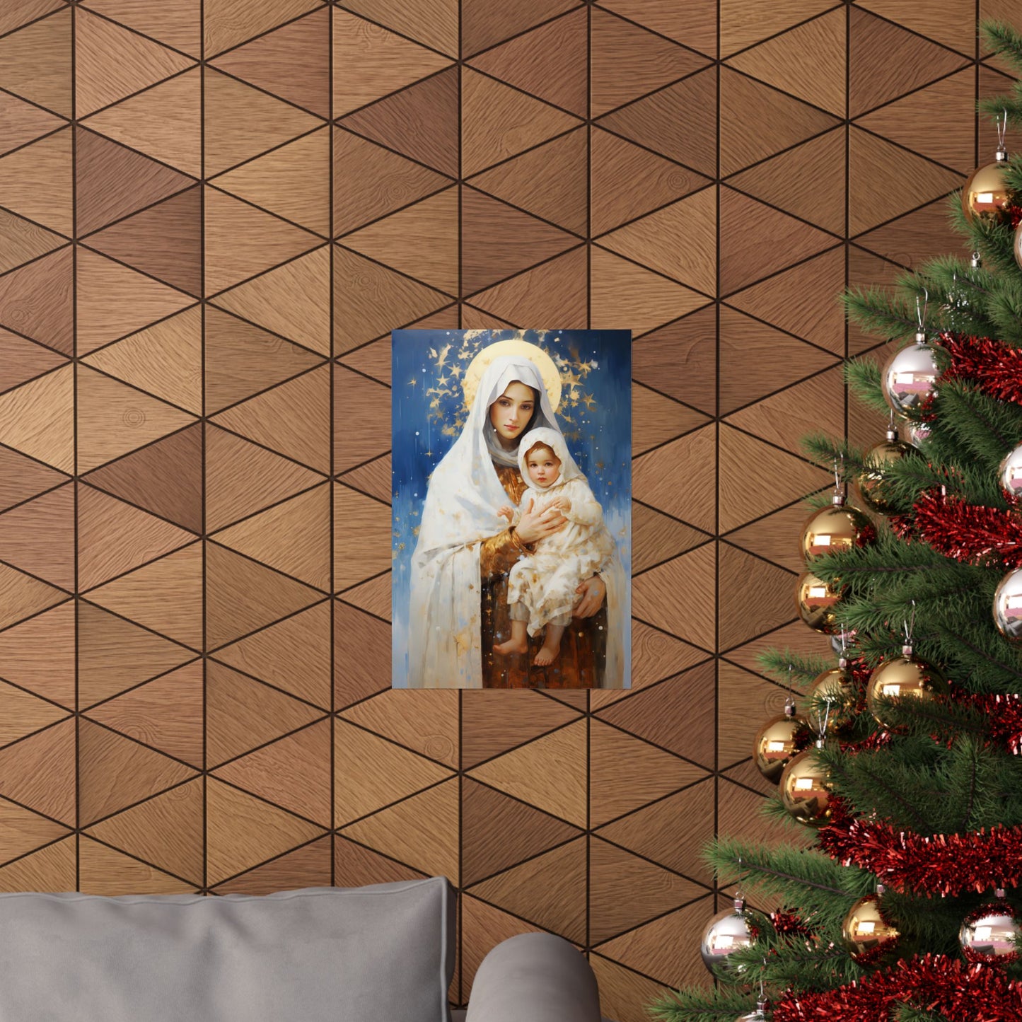 Divine Frost - Our Lady of the Snows Print - Sanctified Souls Print - Multiple Sizes - Premium Matte Vertical Posters