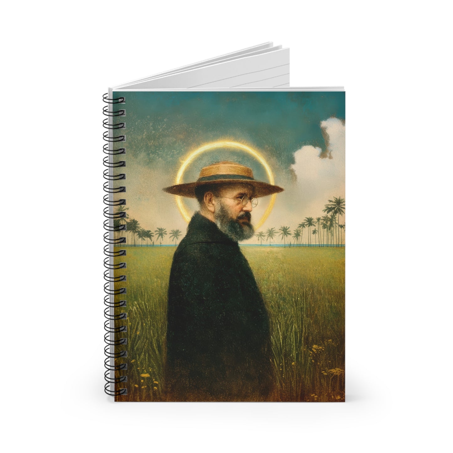 Saint Damien of Molokai - Sanctified Souls Art - Religious Based Notebook - Spiral Notebook - Ruled Line