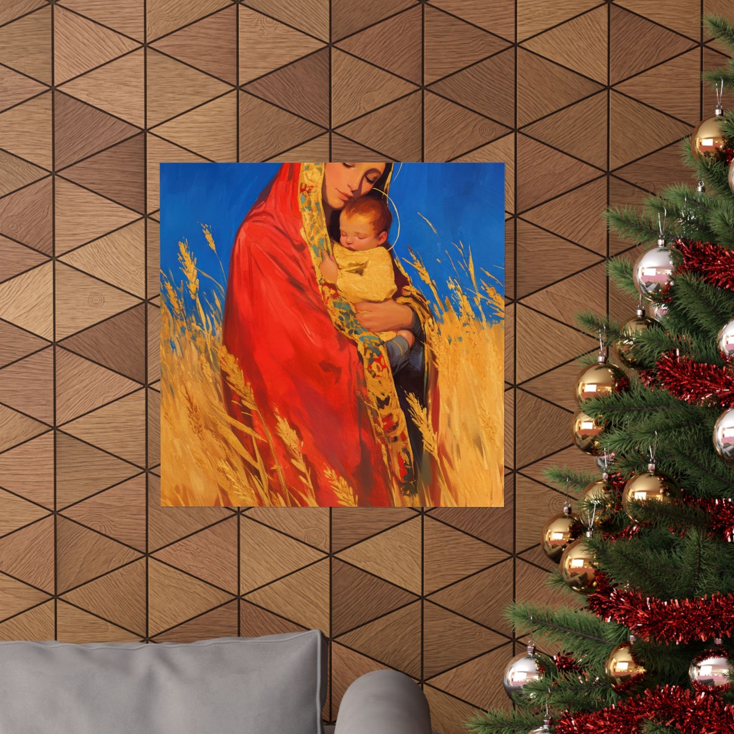 Our Lady of the Harvest - Sanctified Souls Print - Multiple Sizes - Premium Posters - Catholic Art - Christian Home