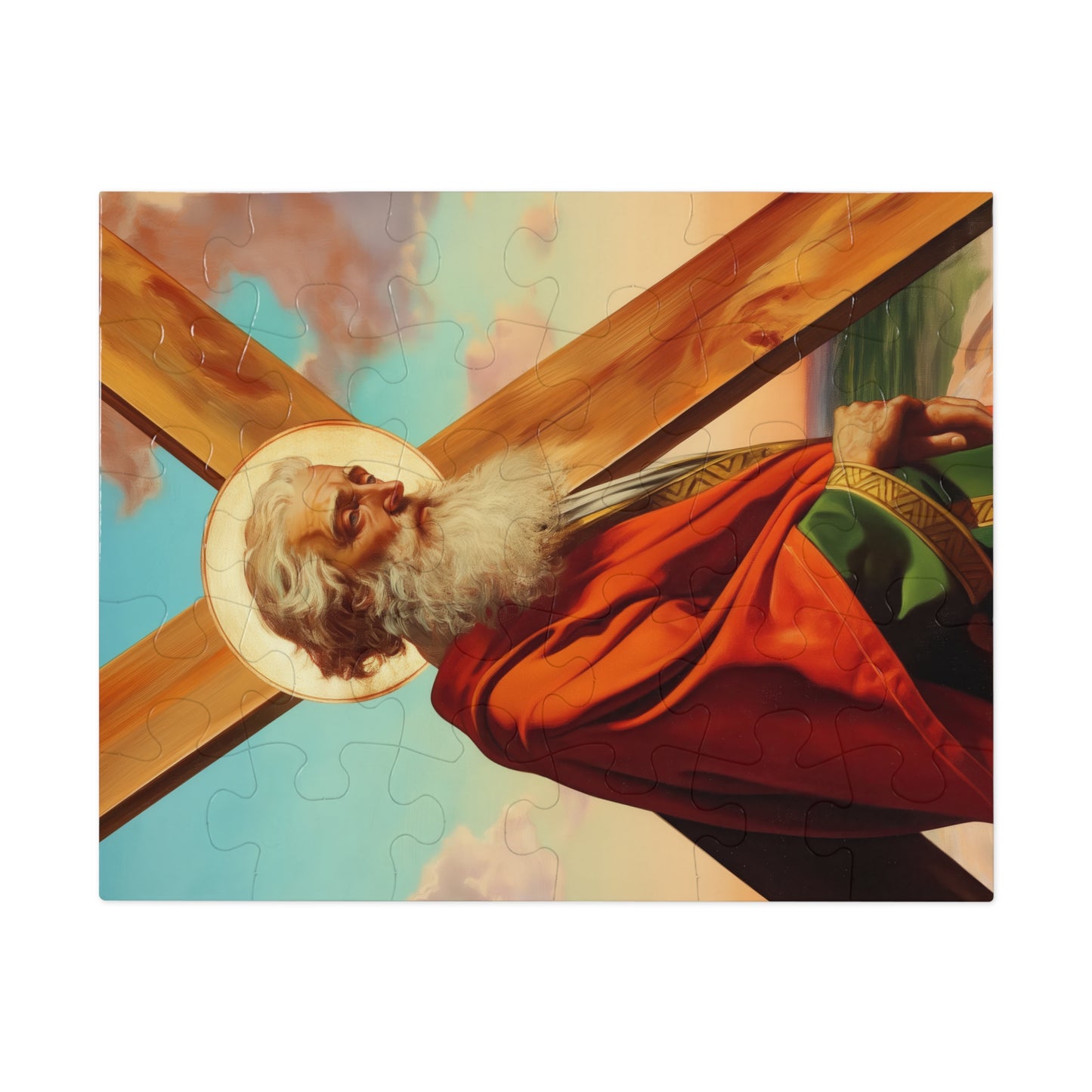 Saint Andrew the Apostle - Puzzle and Keepsake Tin - Religious (30, 110, 252, 500,1000) - Religious Puzzle - Gifts for Catholics