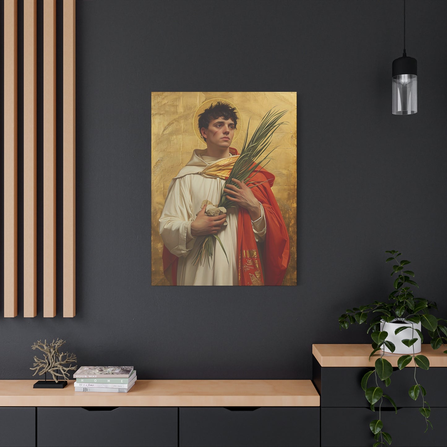 Saint Stephen - Museum Wrapped Canvas - Sanctified Souls Print - Religious Art for your Home