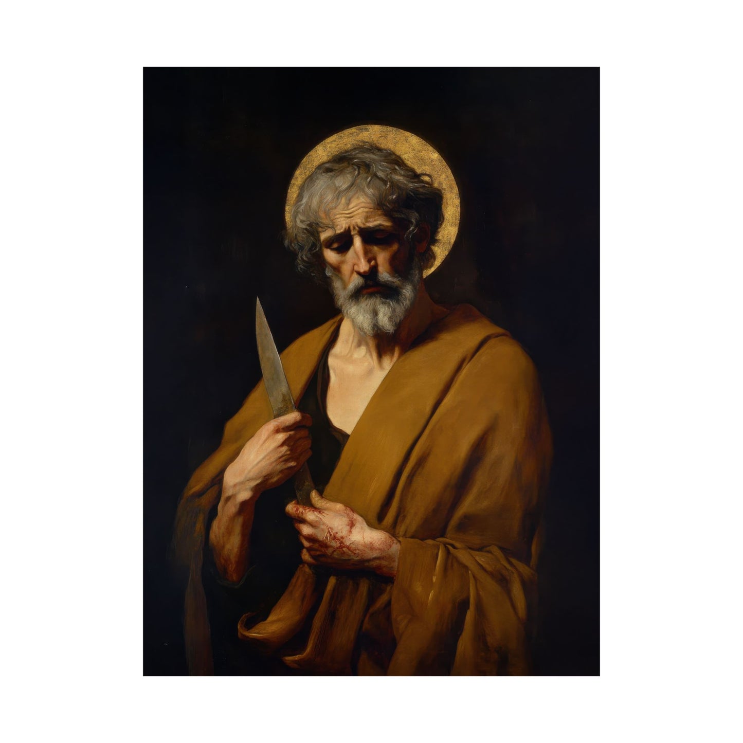Saint Bartholomew the Apostle - Sanctified Souls Print - Multiple Sizes - Premium Posters - Catholic Art - Christian Home Decor Artwork