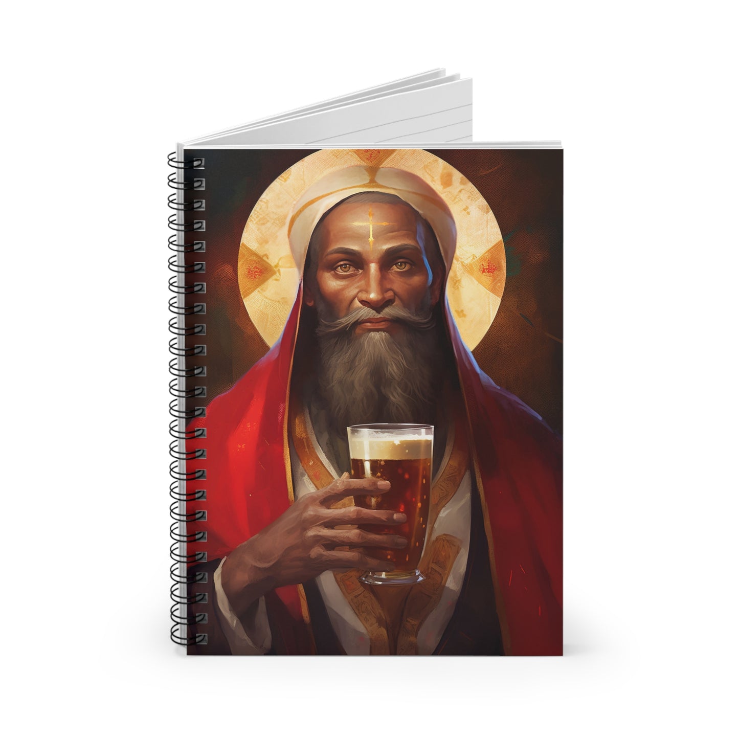 Saint Augustine of Hippo Journal - Sanctified Souls Art - Religious Based Notebook - Spiral Notebook - Ruled Line