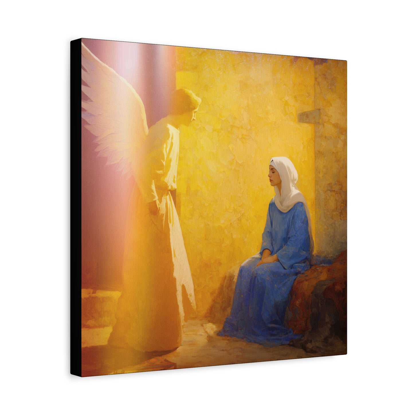 Mary's Yes - Quiet Fiat - Mother Mary - Marian Art - Gallery Wrapped Canvas - Print - Catholic Art Print