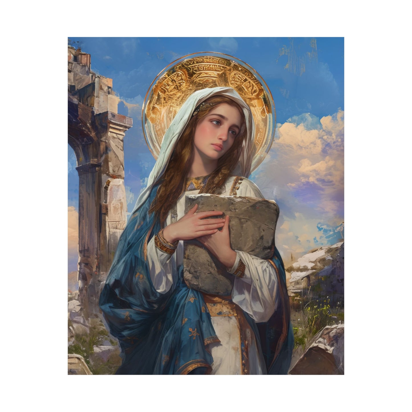Saint Euphrasia of Constantinople Print - Sanctified Souls Print - Multiple Sizes - Premium Matte Vertical Posters