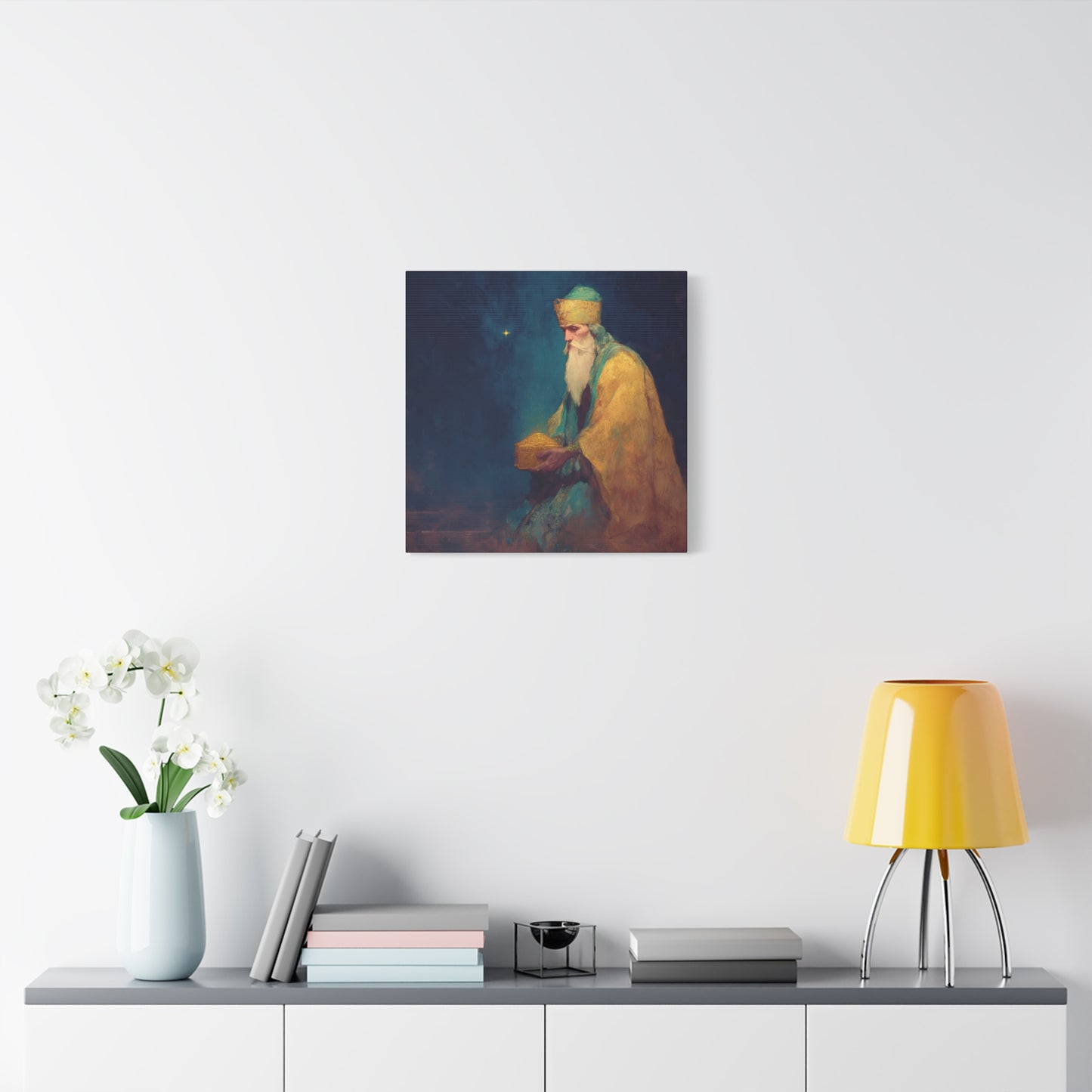Caspar and the Offering of Worship - 3 Wise Men - Gallery Wrapped Canvas - Print - Religious Art for your Home - Catholic