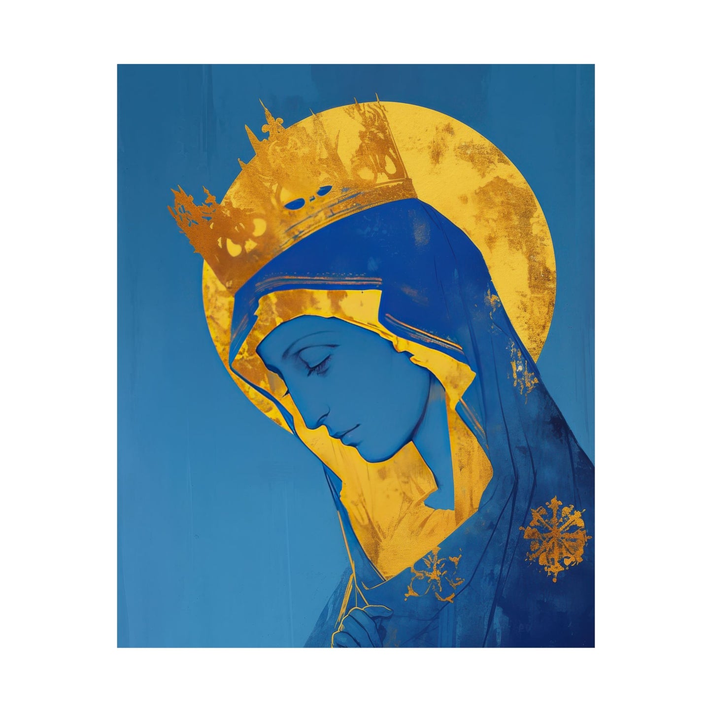Mother Mary - Light of All Faithful Poster Print - Sanctified Souls Print - Multiple Sizes - Premium Posters - Catholic Art - Virgin Mary