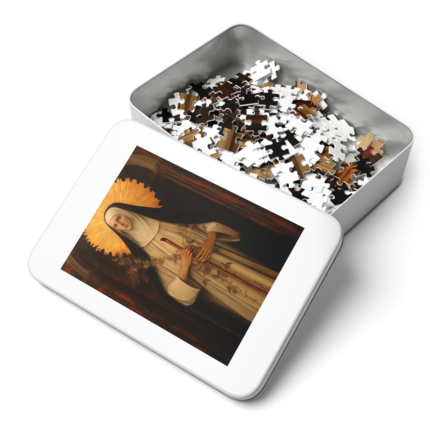 Saint Margaret of Castello - Puzzle and Keepsake Tin - Jigsaw Puzzle (30, 110, 252, 500,1000-Piece) - Religious Puzzle