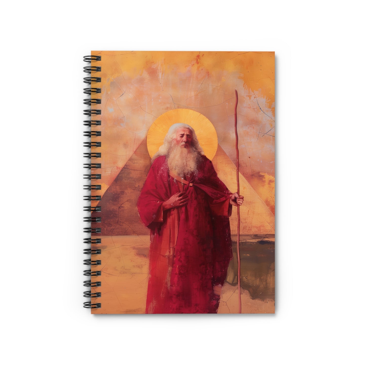 He Led Them with a Staff - Moses in Egypt - Sanctified Souls Art - Religious Based Notebook - Spiral Notebook - Prayer journal