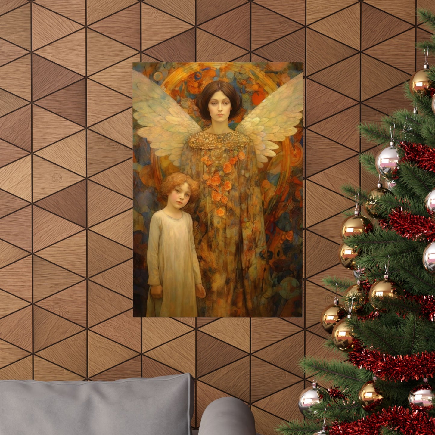 Heaven's Guardians - Sanctified Souls Print - Multiple Sizes - Premium Matte Vertical Poster - Guardian Angel