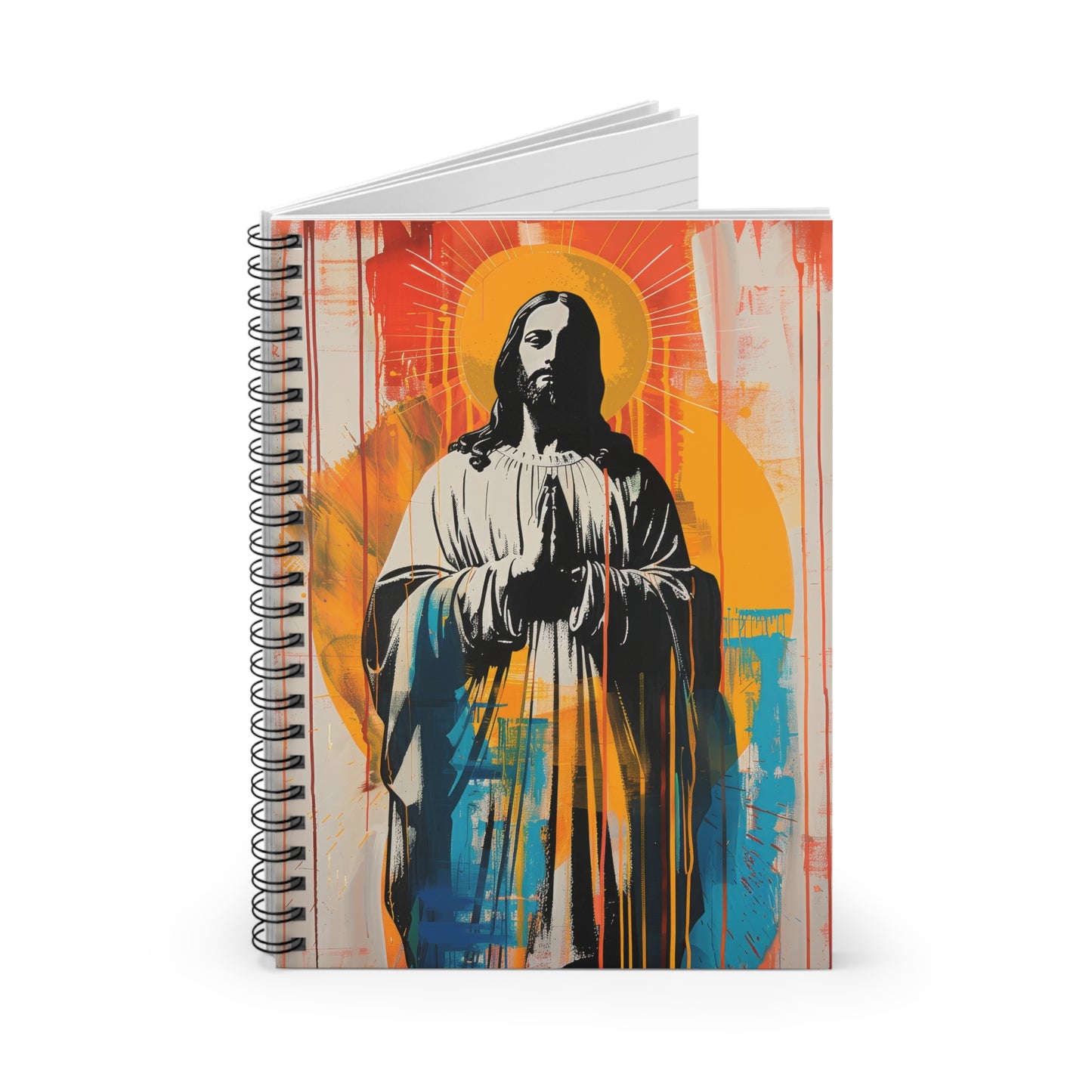 Jesus, King of Peace and Light - Sanctified Souls Art - Religious - Spiral Notebook - Ruled Line - Religious art - Portrait of Christ
