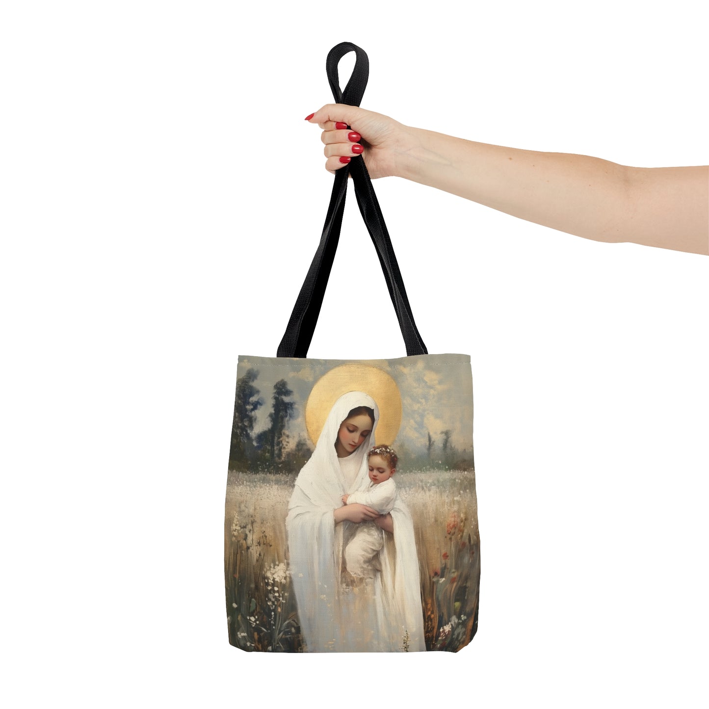 Our Lady of the Prairie - Tote Bag - Large Medium Small Faith Art Bag - Bible Study Faith Purse - Double Sided