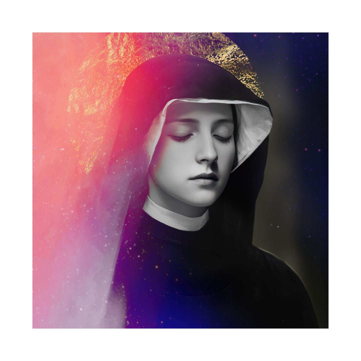 Saint Faustina Kowalska Poster Print - Sanctified Souls Print - Multiple Sizes - Premium Posters - Catholic Art for your home