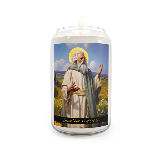 Saint Hilary of Arles - Scented Prayer Candle, 13.75oz - Tall Size - Religious Prayer Candle