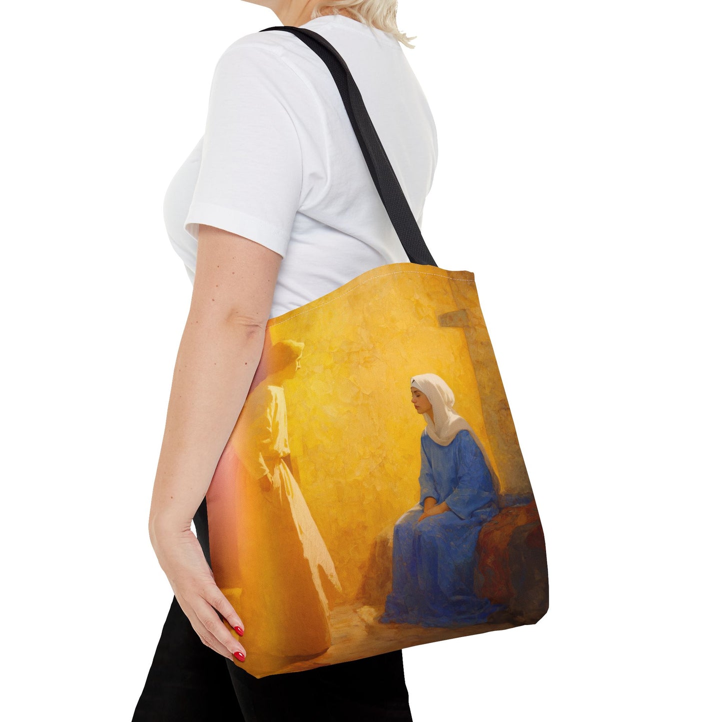 Mary's Yes - Quiet Fiat - Mother Mary - Marian Art - Tote Bag - Large Medium Small Faith Art Bag - Tote Purse