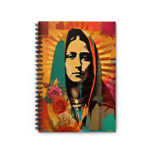 Radiant Guadalupe Journal - Sanctified Souls Art - Religious Based Notebook - Spiral Notebook - Ruled Line - Our Lady