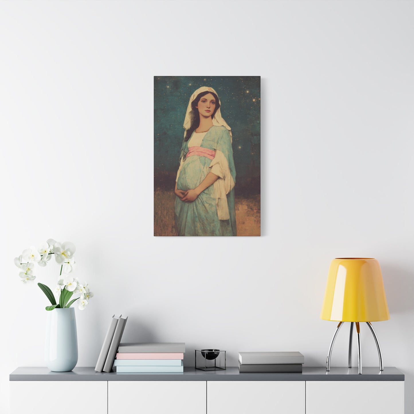 Our Lady of 'O' - Our Lady of Expectation - Mother Mary - Marian Art - Gallery Wrapped Canvas - Print - Catholic Art Print