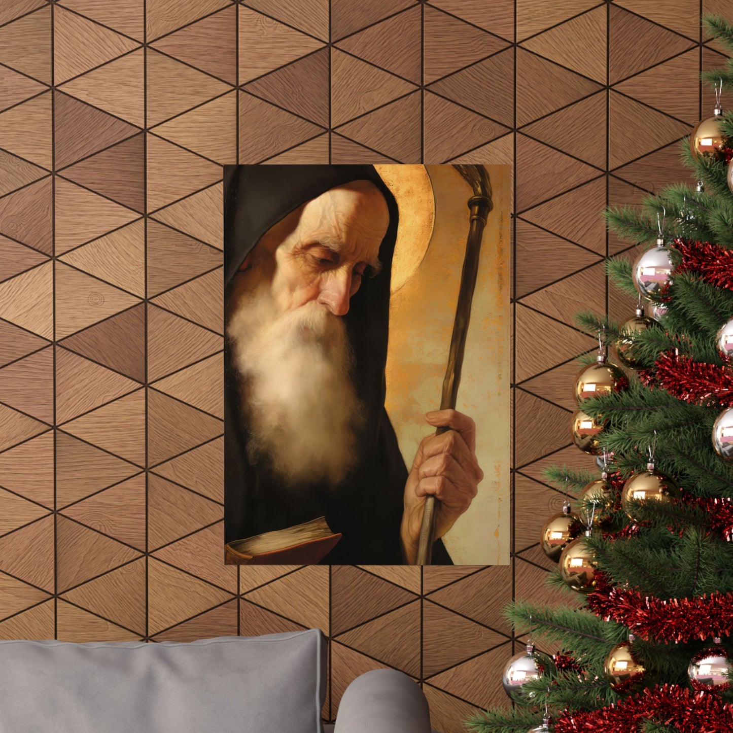 Saint Benedict  - Sanctified Souls Print - Multiple Sizes - Premium Posters - Catholic Art - Christian Home Decor Artwork