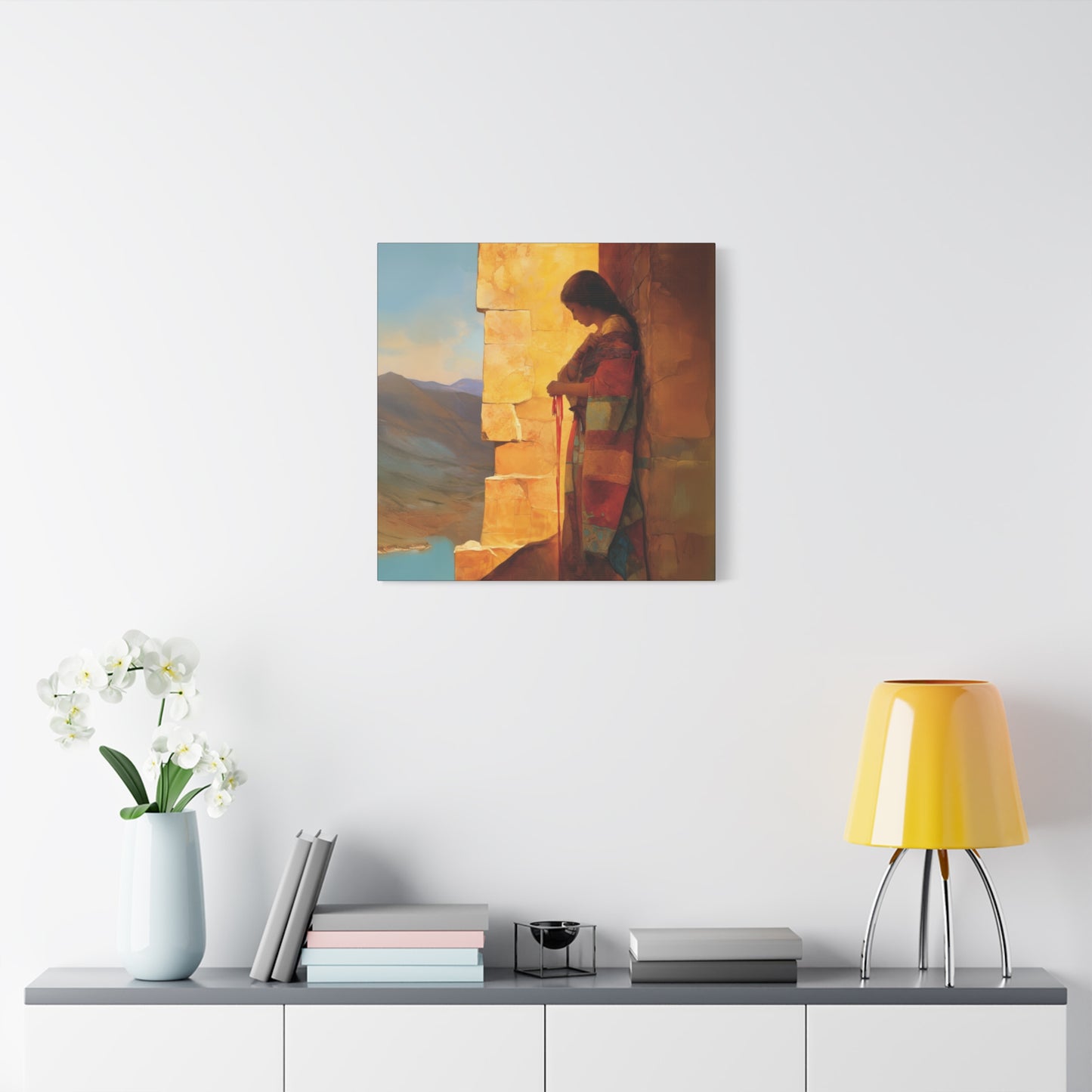 A Thread Through the Line of Christ - Rahab Museum Wrapped Canvas - Sanctified Souls Print -Based on Klimt's The Kiss