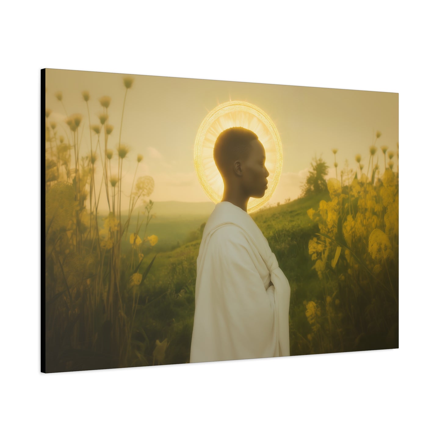 Saint Charles Lwanga -  Museum Wrapped Canvas - Sanctified Souls Print - Religious Art for your Home - Catholic Patron Saint Art