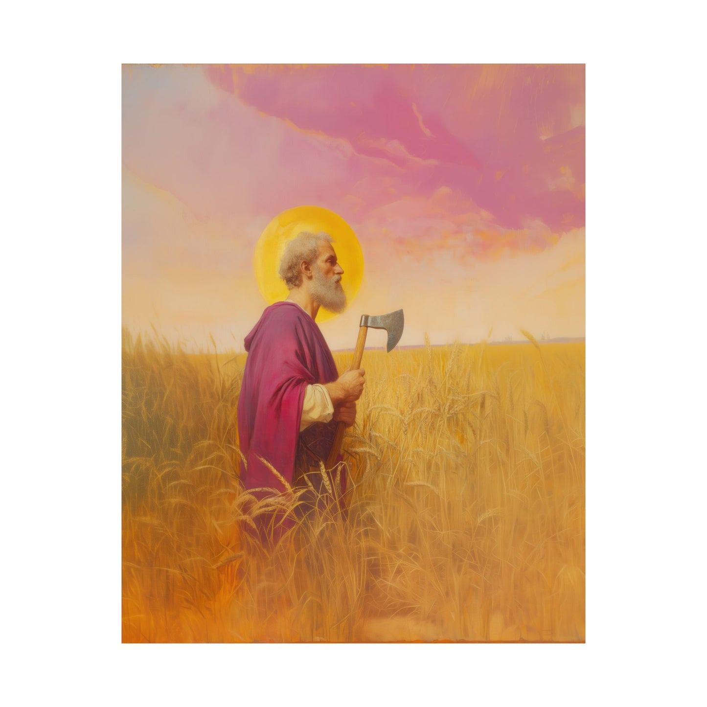 Saint Matthias - Sanctified Souls Print - Multiple Sizes - Premium Posters - Catholic Art - Christian Home Decor Artwork