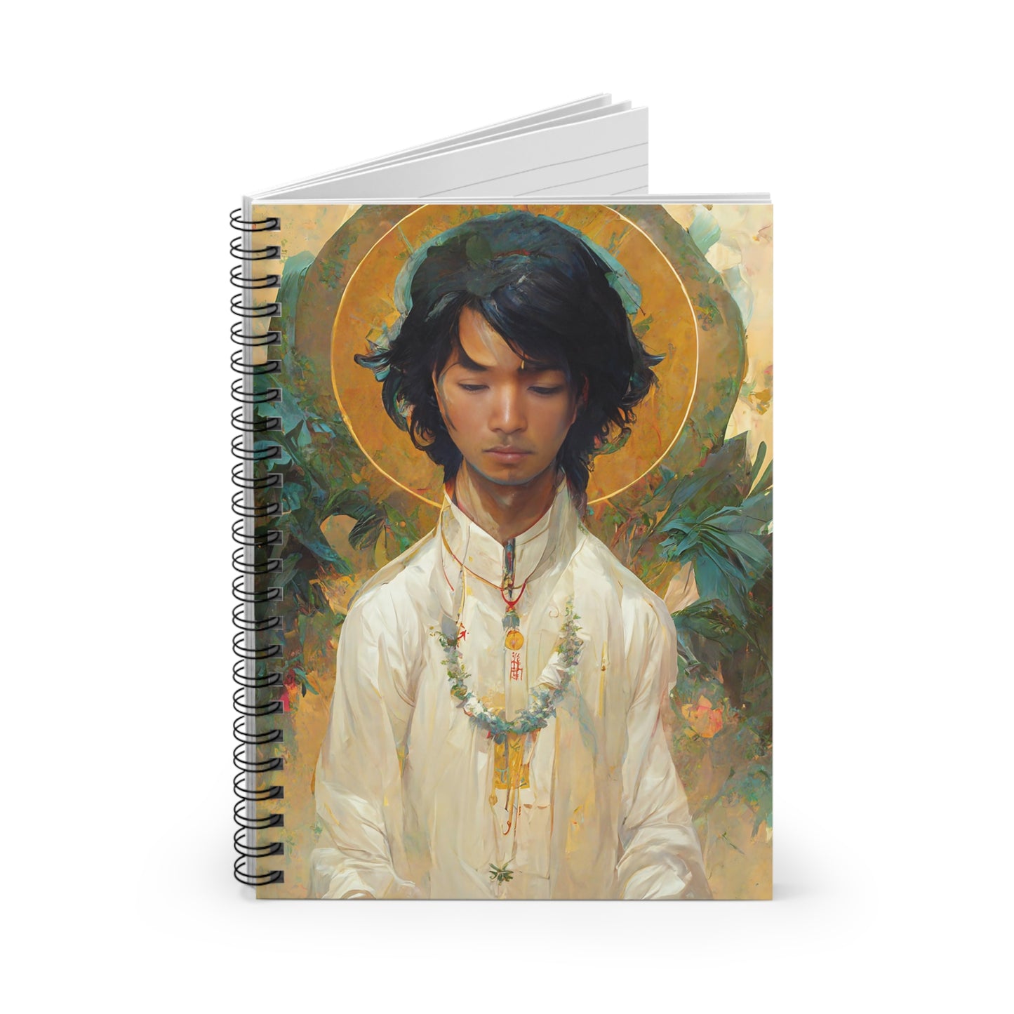 Saint Lorenzo Ruiz Journal - Sanctified Souls Art - Religious Based Notebook - Spiral Notebook - Ruled Line