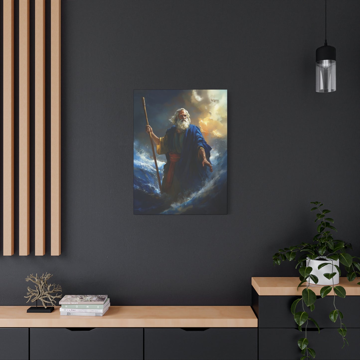 Moses Before the Trembling Sea - Gallery Wrapped Canvas - Print - Religious Art for your Home - Catholic Art