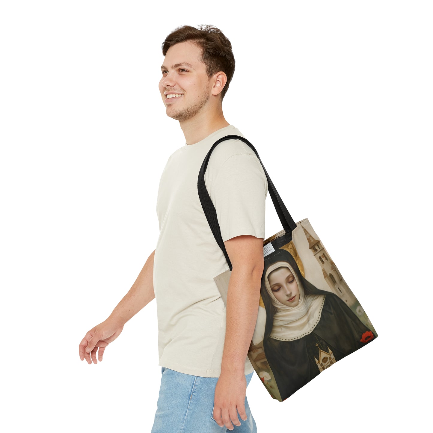 Saint Erentrude Tote Bag - Large Medium Small Faith Art Bag - Catholic Faith Purse - Religious Carry All Reusable Tote Bag
