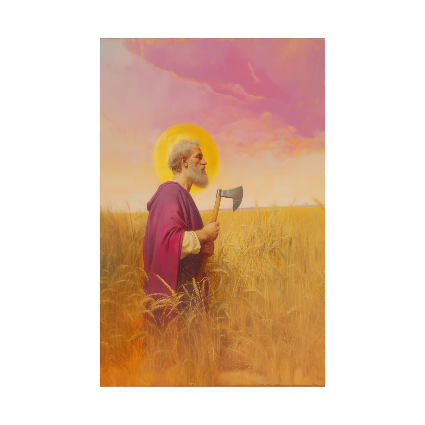 Saint Matthias - Sanctified Souls Print - Multiple Sizes - Premium Posters - Catholic Art - Christian Home Decor Artwork