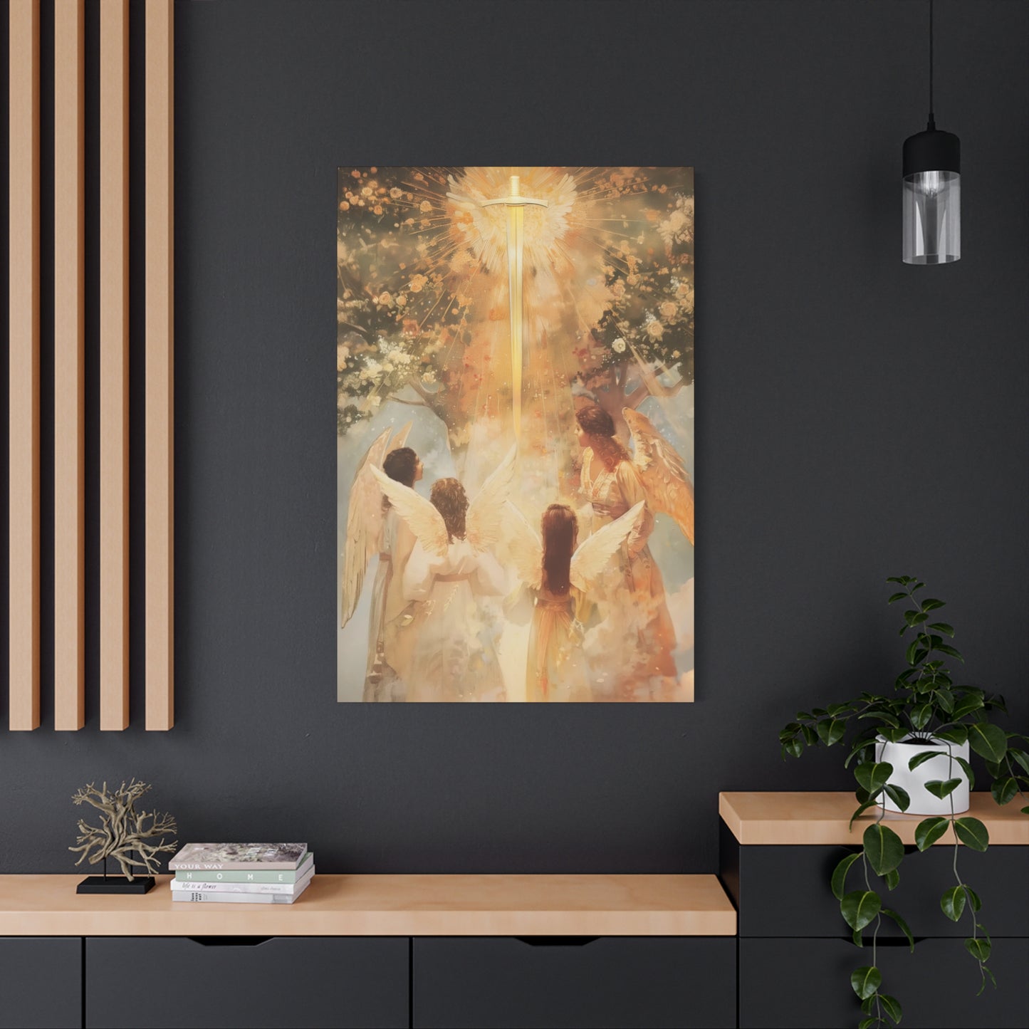 The Watchers of the First Dawn - Guardians of Eden - Gallery Wrapped Canvas - Print - Religious Art for your Home - Catholic Art