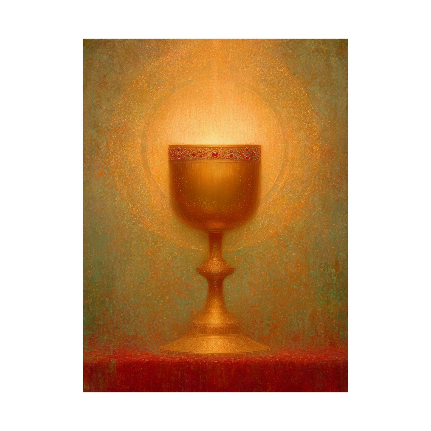 Chalice of the Lamb, Light of the World - The Holy Grail - Sanctified Souls Print - Multiple Sizes - Premium Matte Vertical Posters